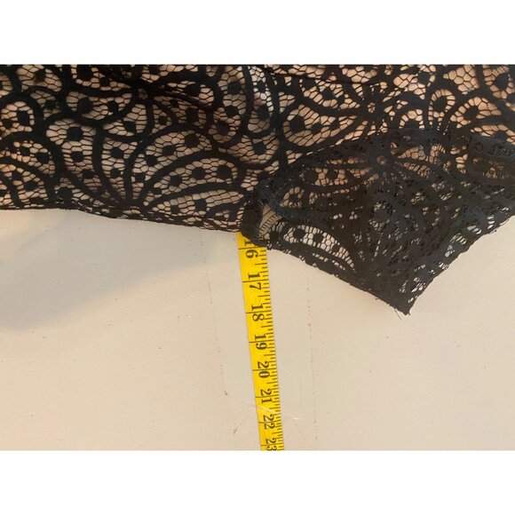 Loft Womens Black & Beige Lace Overlay Dress Size 0 - Picture 6 of 9